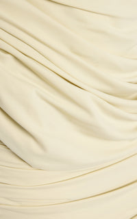 Hire DE LA VALI Ravenna Mini Dress in Ivory Buttercream Jersey