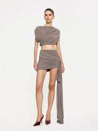 Hire EFFIE KATS Bacall Crop Top in Nutmeg
