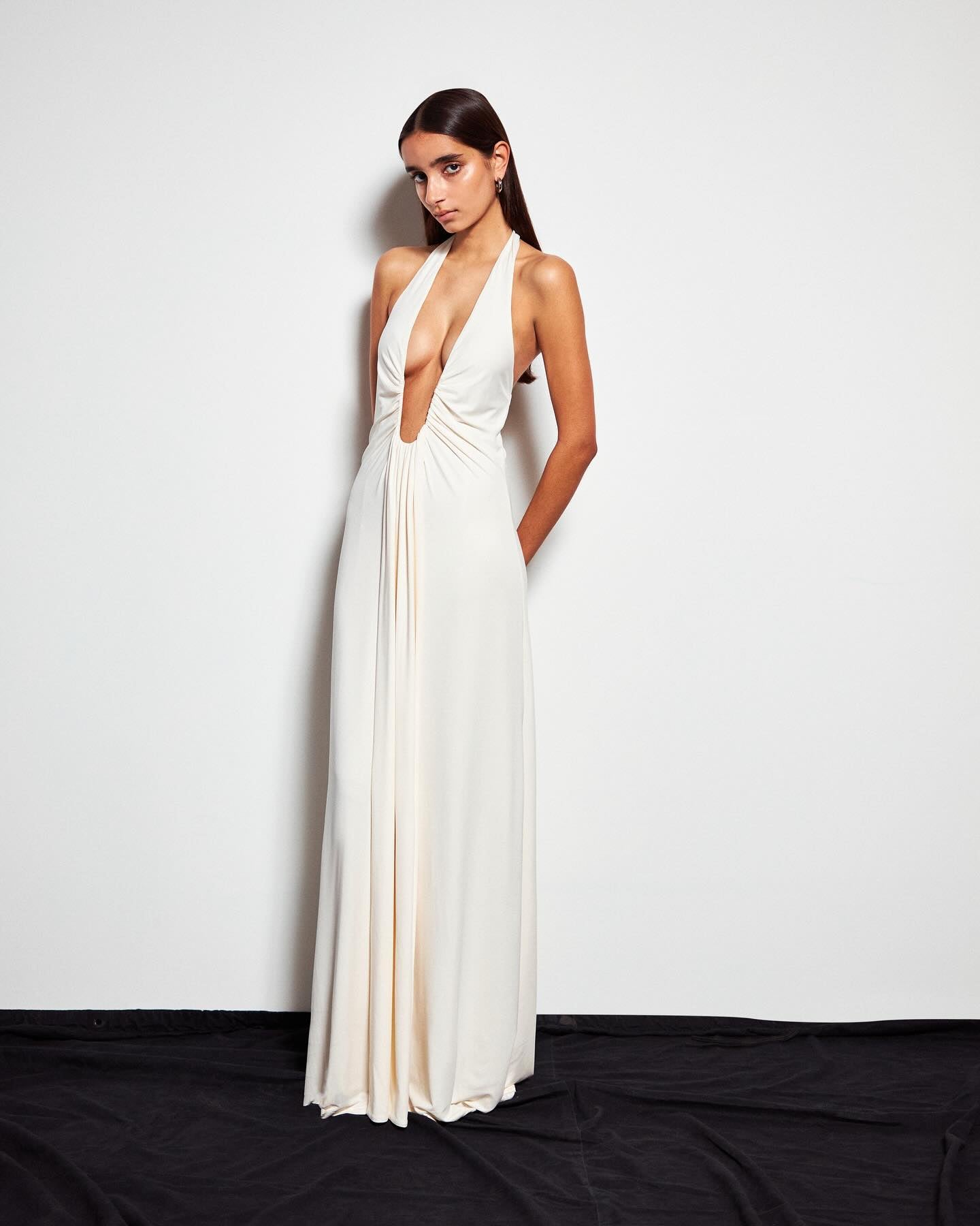 Hire MISHA Jennifer Cupro Maxi Dress in Ivory SUSTAINABLY. The Dress Hire Hire MISHA Jennifer Cupro Maxi Dress in Ivory SUSTAINABLY. The Dress Hire