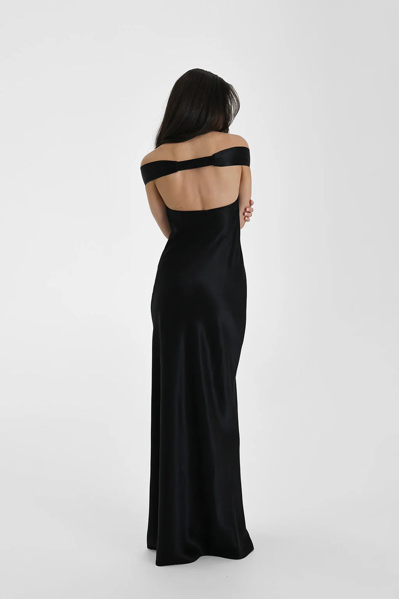 Hire NATALIE ROLT Bridget Gown in Black  SUSTAINABLY. The Dress Hire