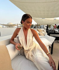 Hire RAPHAELLA SANTANTA Hera Dress in Cream Beige
