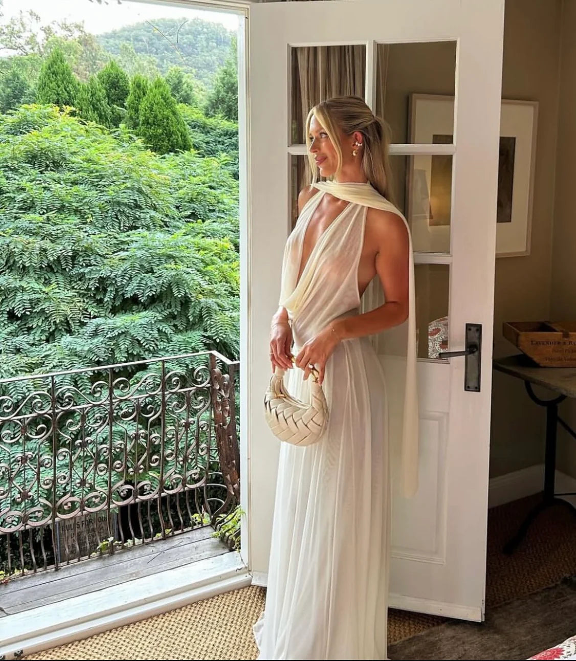 Hire RAPHAELLA SANTANTA Hera Dress in Cream Beige