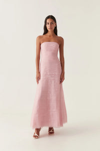 Hire AJE Soundscape Maxi Dress in Chalk Pink