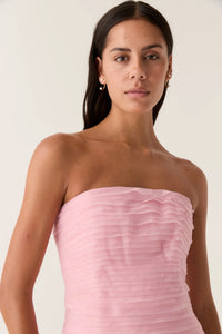Hire AJE Soundscape Maxi Dress in Chalk Pink