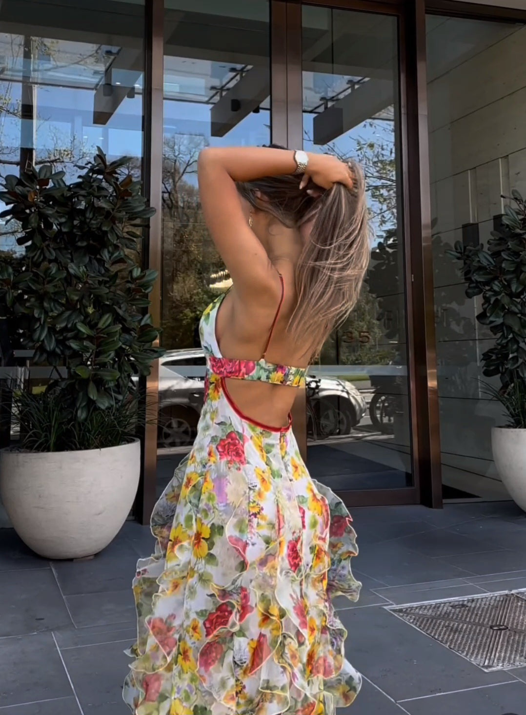 iris flower maxi dress menti Menti Iris Flower Maxi Dress
