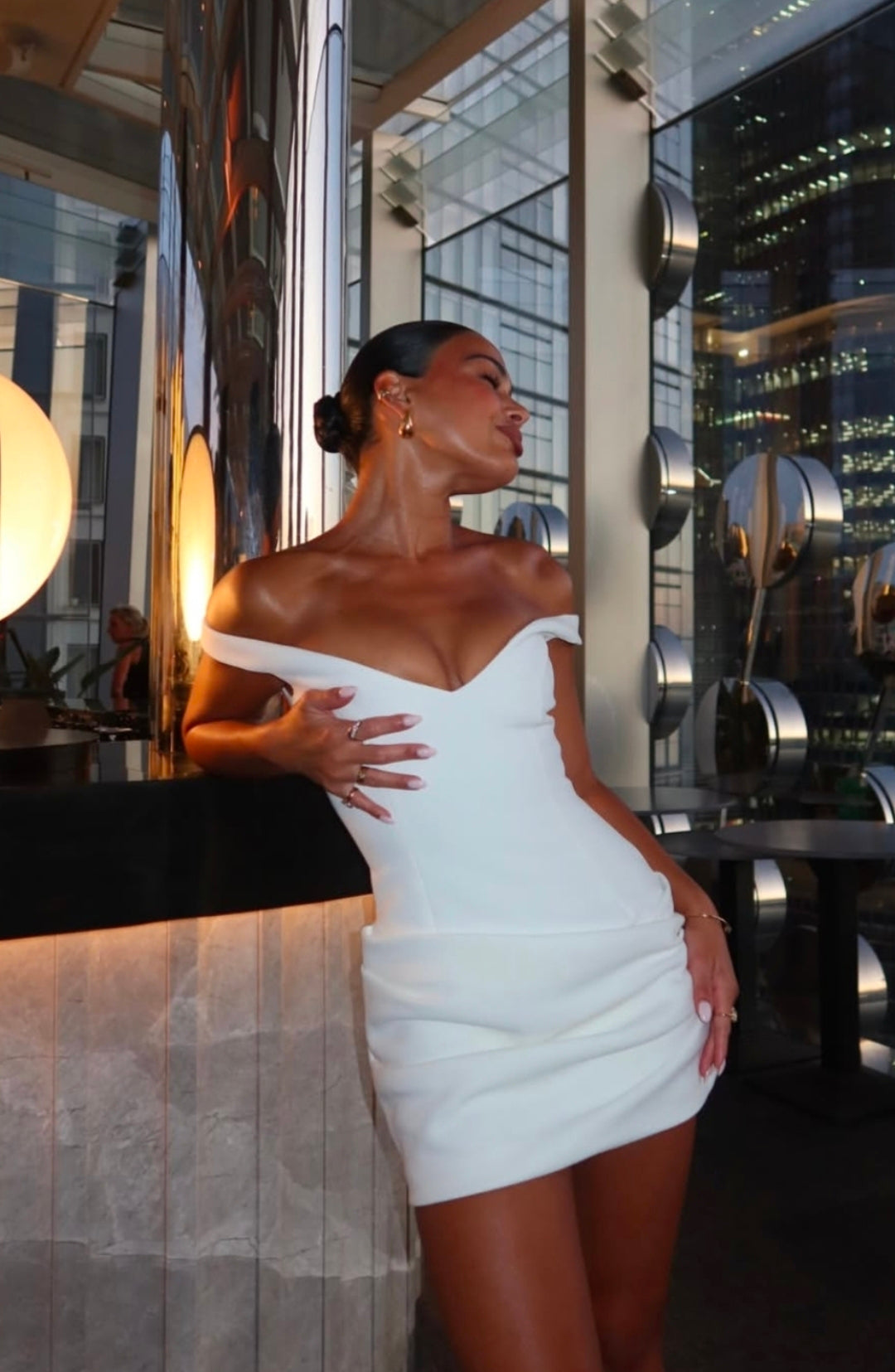 Hire ARCINA ORI Avery Mini Dress in Ivory White