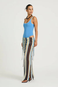 Hire BENNI Set Ayla Maxi Skirt and Addison Bodysuit in Ocean Stripe
