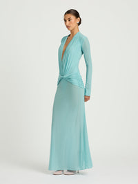 Hire BENNI Zuri Maxi Dress in Teal Blue