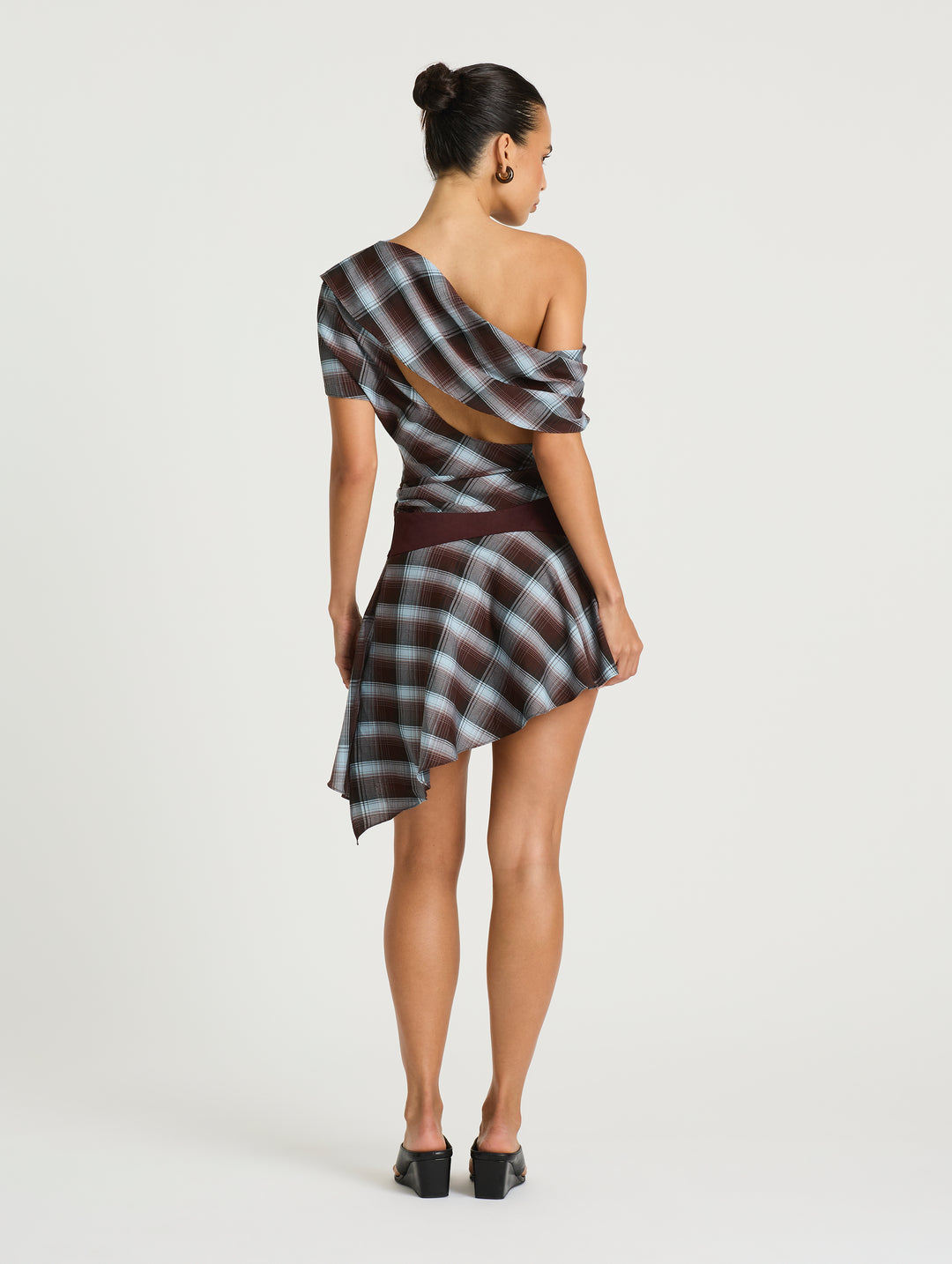 Hire BENNI Faye Mini Dress in Haze Check