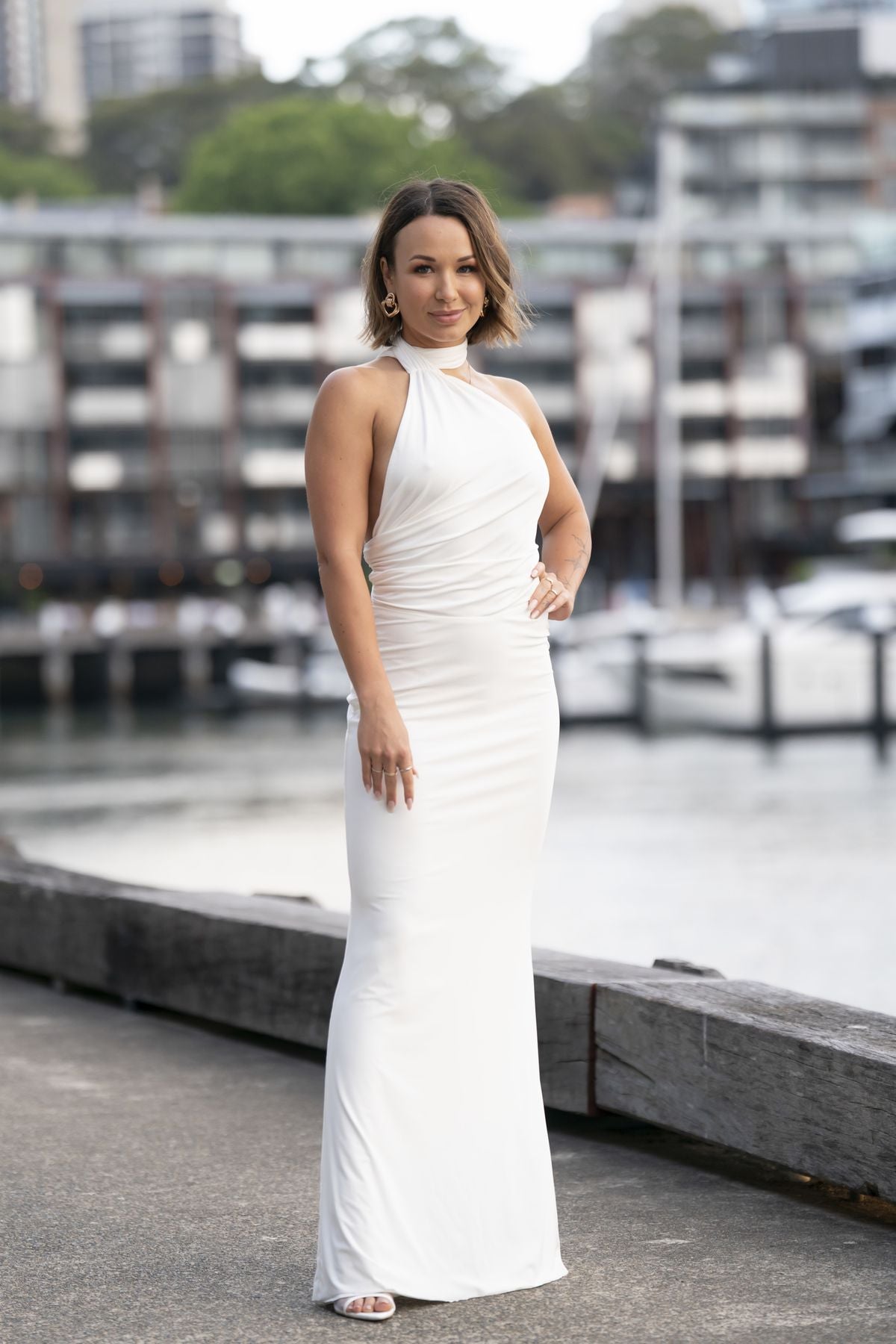 Hire NATALIE ROLT Fabienne Gown in White