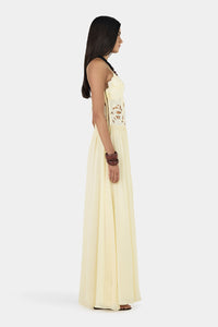 Hire HANSEN & GRETEL Stephanie Maxi Dress in Butter Yellow