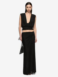 Hire BEC+BRIDGE Set Oria Top + Anaya Drape Maxi Skirt in Latte Black