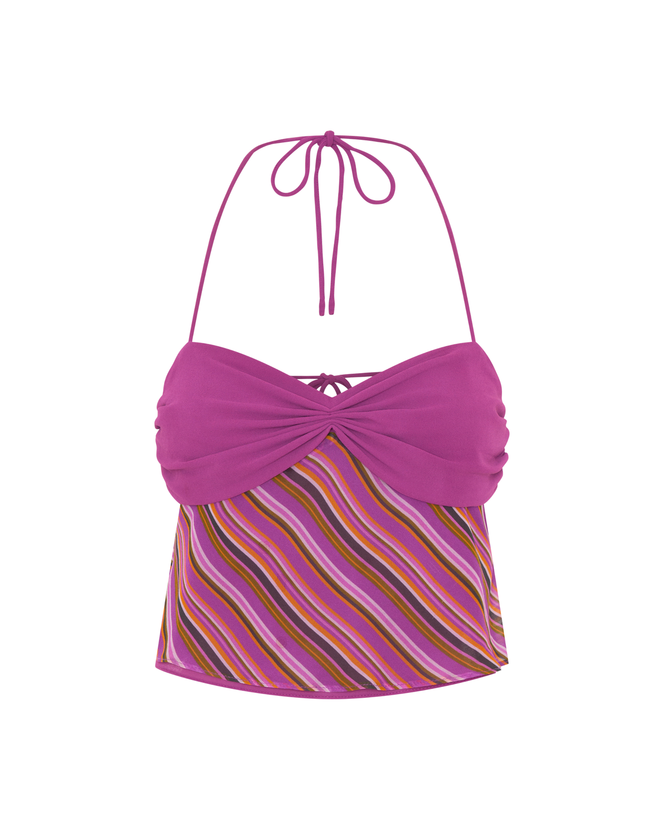 Hire I AM DELILAH. Heidi SET Maxi Skirt and Halter Top in Plum Stripes