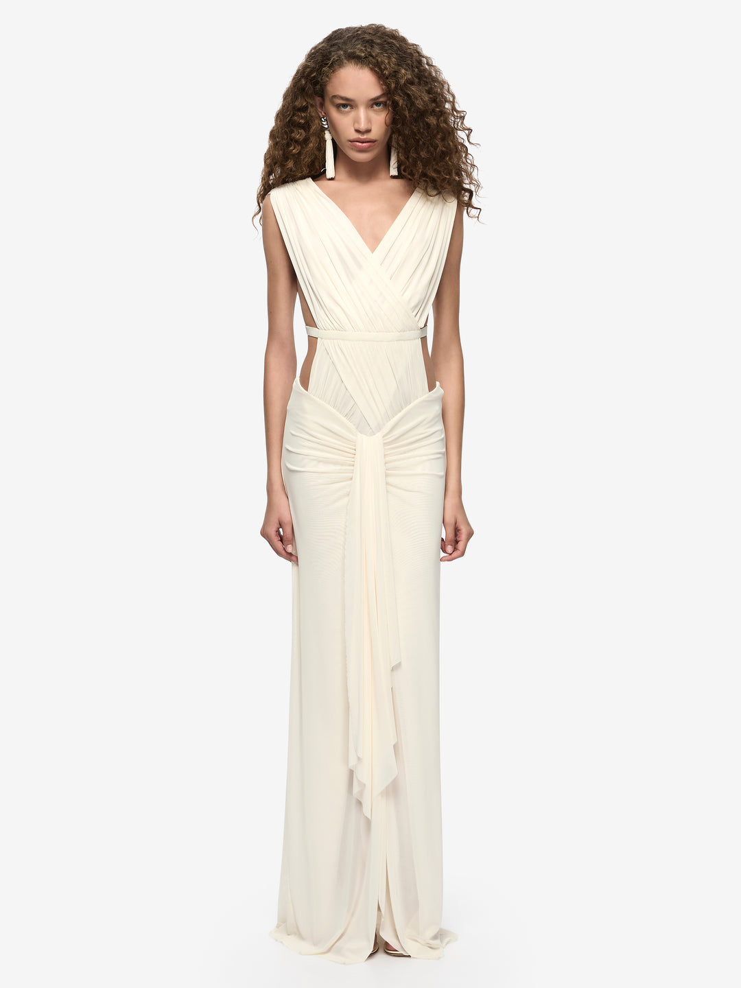 Hire BEC+BRIDGE Anaya V Maxi Dress in Buttercream