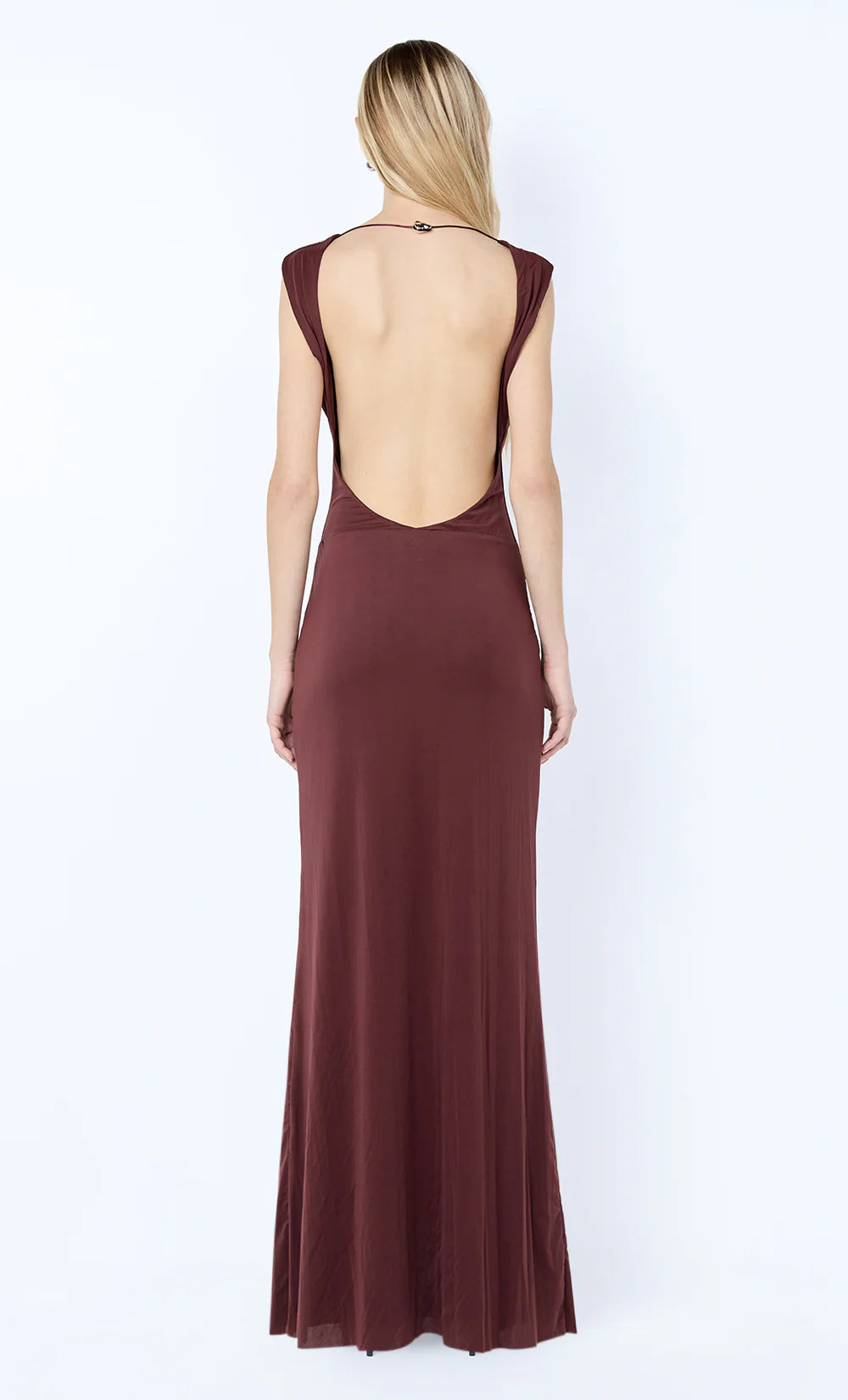 Hire BEC+BRIDGE Brigitte Cowl Neck Maxi Dress in Blackberry Brown