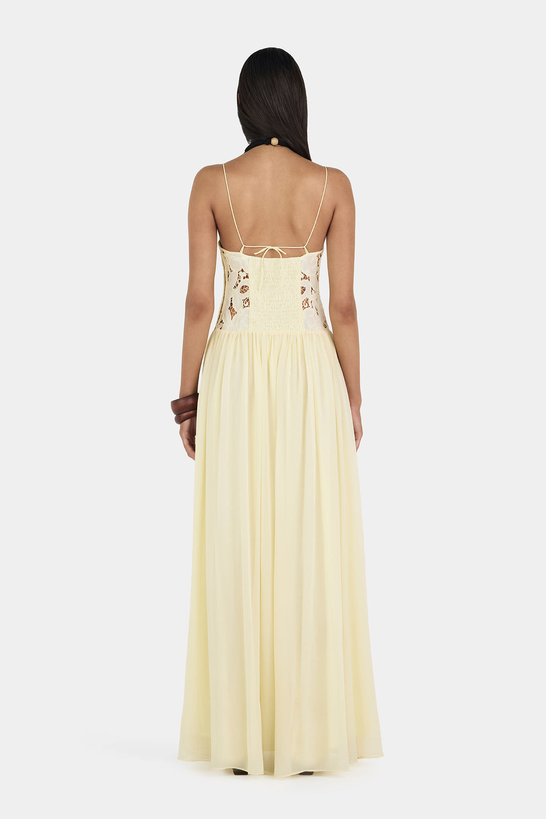 Hire HANSEN & GRETEL Stephanie Maxi Dress in Butter Yellow