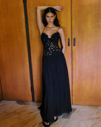 Hire HANSEN & GRETEL Stephanie Maxi Dress in Black