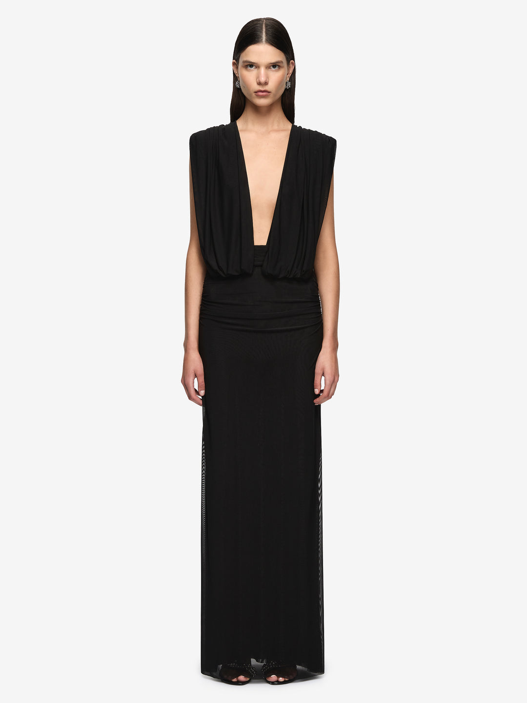 Hire BEC+BRIDGE Isora Drape Maxi Dress in Black