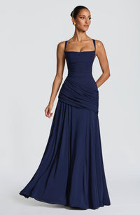Hire BABYBOO Sura Maxi Dress in Navy Blue