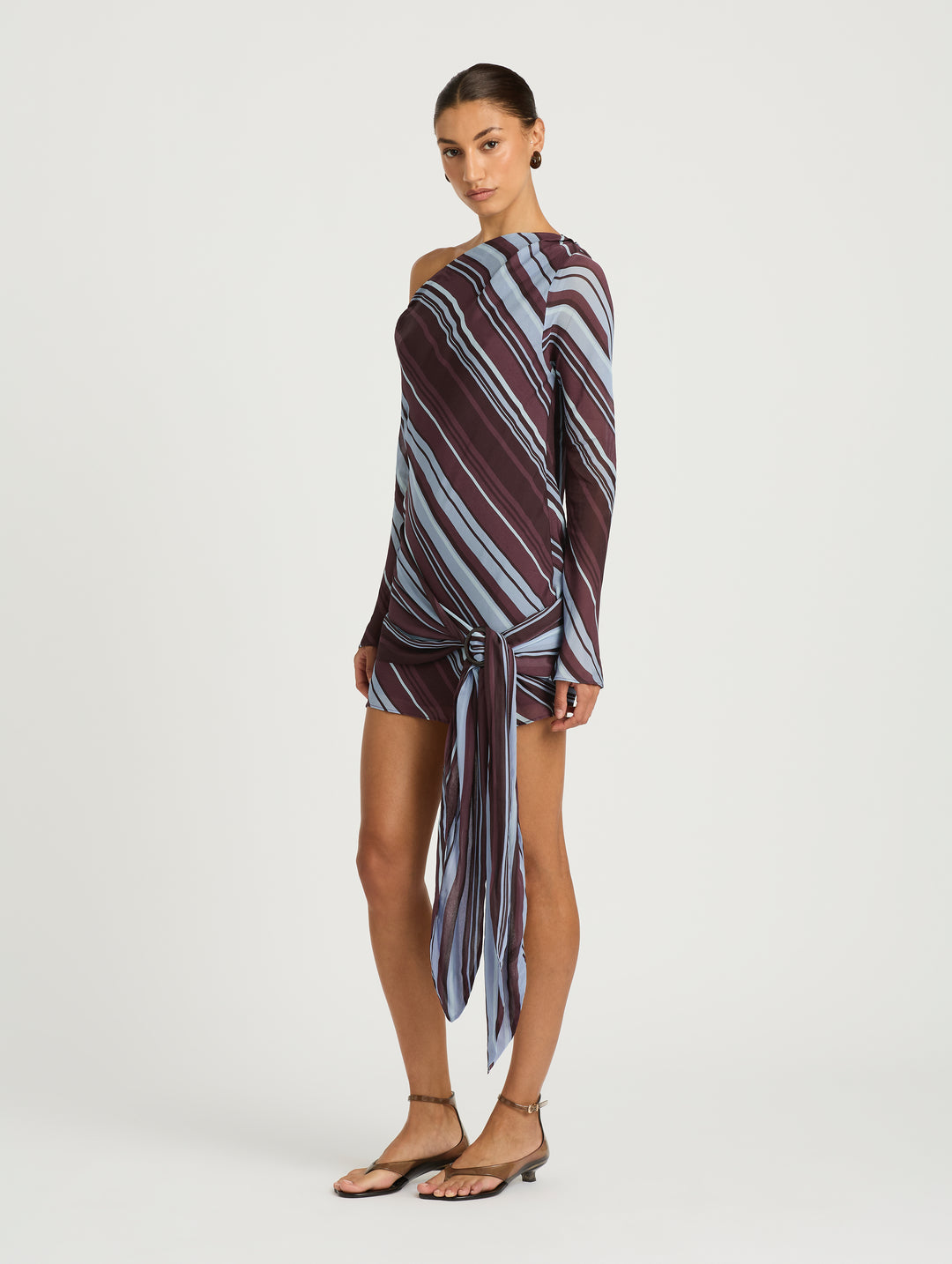 Hire BENNI Elise Mini Dress in Midnight Stripe