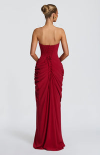 Hire BABYBOO Cyra Maxi Dress in Deep Red