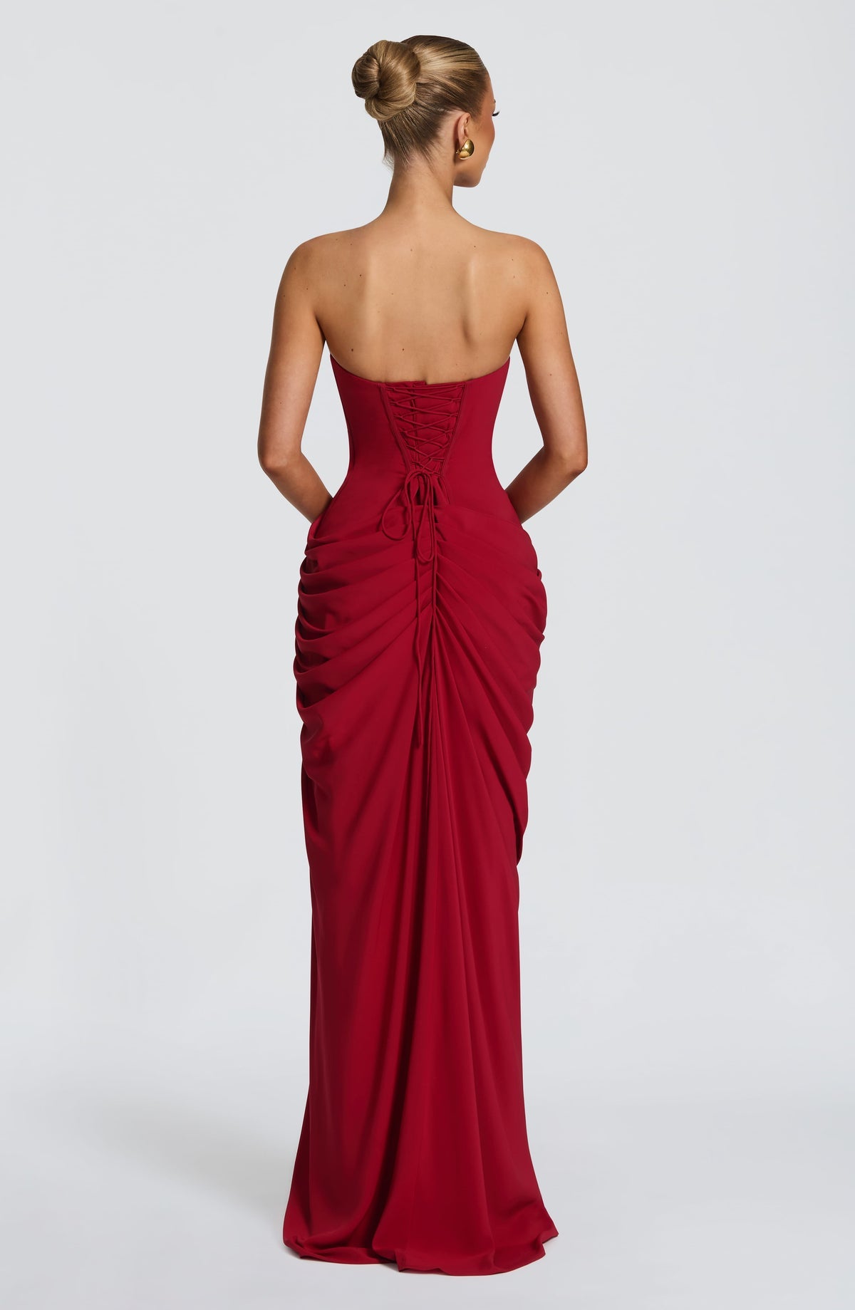 Hire BABYBOO Cyra Maxi Dress in Deep Red