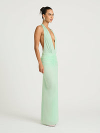Hire BENNI Octavia Maxi Dress in Bleached Aqua