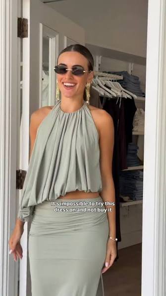 Hire BEC+BRIDGE Cadence Racer Maxi Dress in Pistachio Green