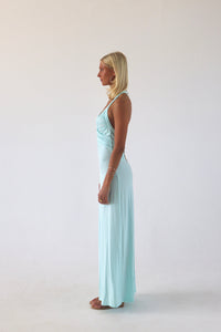 Hire SOLAMUSA Angelina Maxi Dress in Aqua Blue