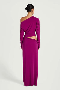 Hire BENNI Enya Maxi Dress in Fuchsia Pink