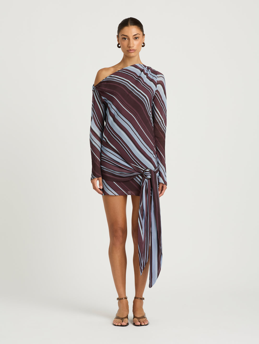 Hire BENNI Elise Mini Dress in Midnight Stripe