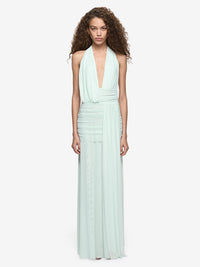 Hire BEC+BRIDGE Wren Drape Maxi Dress in Spearmint Cassis