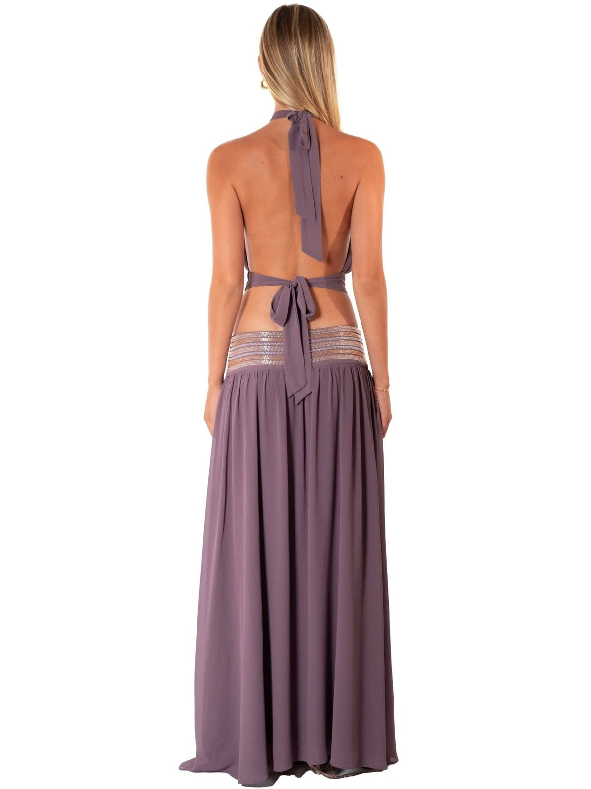 Hire I AM DELILAH. Octavia SET Maxi Skirt + Halter Top in Mauve