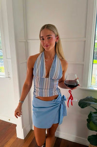 Hire BENNI Tiano Mini Dress in Blue Stripe