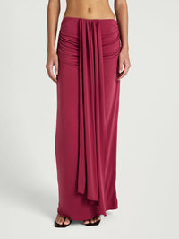 Hire BENNI Set Celia Maxi Skirt and Top in Rose Wine