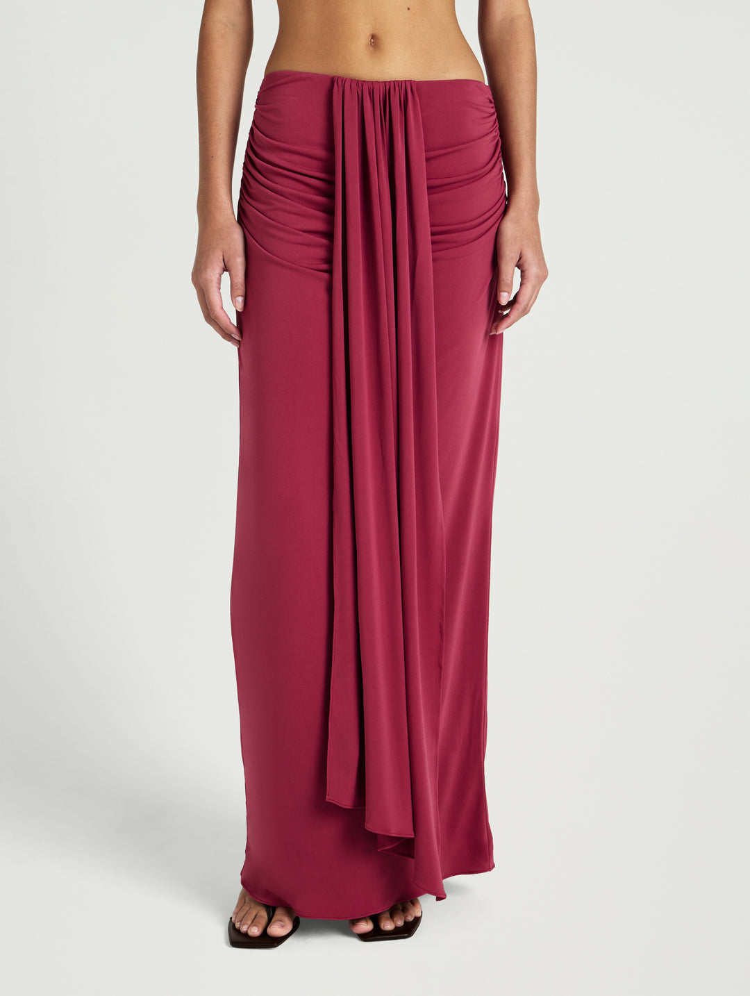 Hire BENNI Set Celia Maxi Skirt and Top in Rose Wine