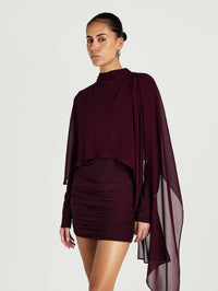 Hire BENNI Silas Mini Dress in Plum