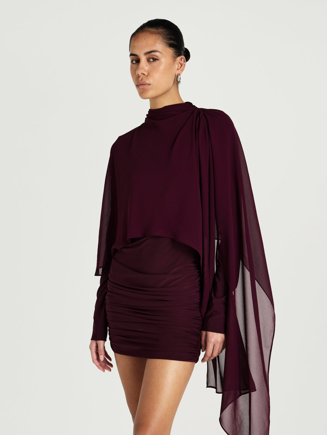 Hire BENNI Silas Mini Dress in Plum