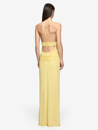 Hire BEC+BRIDGE Xanthi V Neck Maxi Dress in Citron Yellow