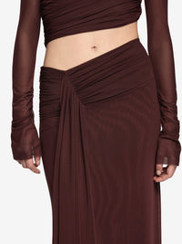 Hire BEC+BRIDGE Conni Long Sleeve Maxi Dress in Plum
