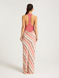 Hire BENNI Archie Maxi Dress in Melon Stripe