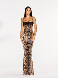 Hire MALI MAREA Chui Maxi Dress in Leopard Sequin