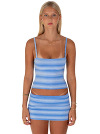 Hire I AM DELILAH. Mia SET Mini Skirt and Tank Top in Cerulean Blue