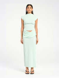 Hire BENNI Royce Maxi Dress in Aqua Mint Green