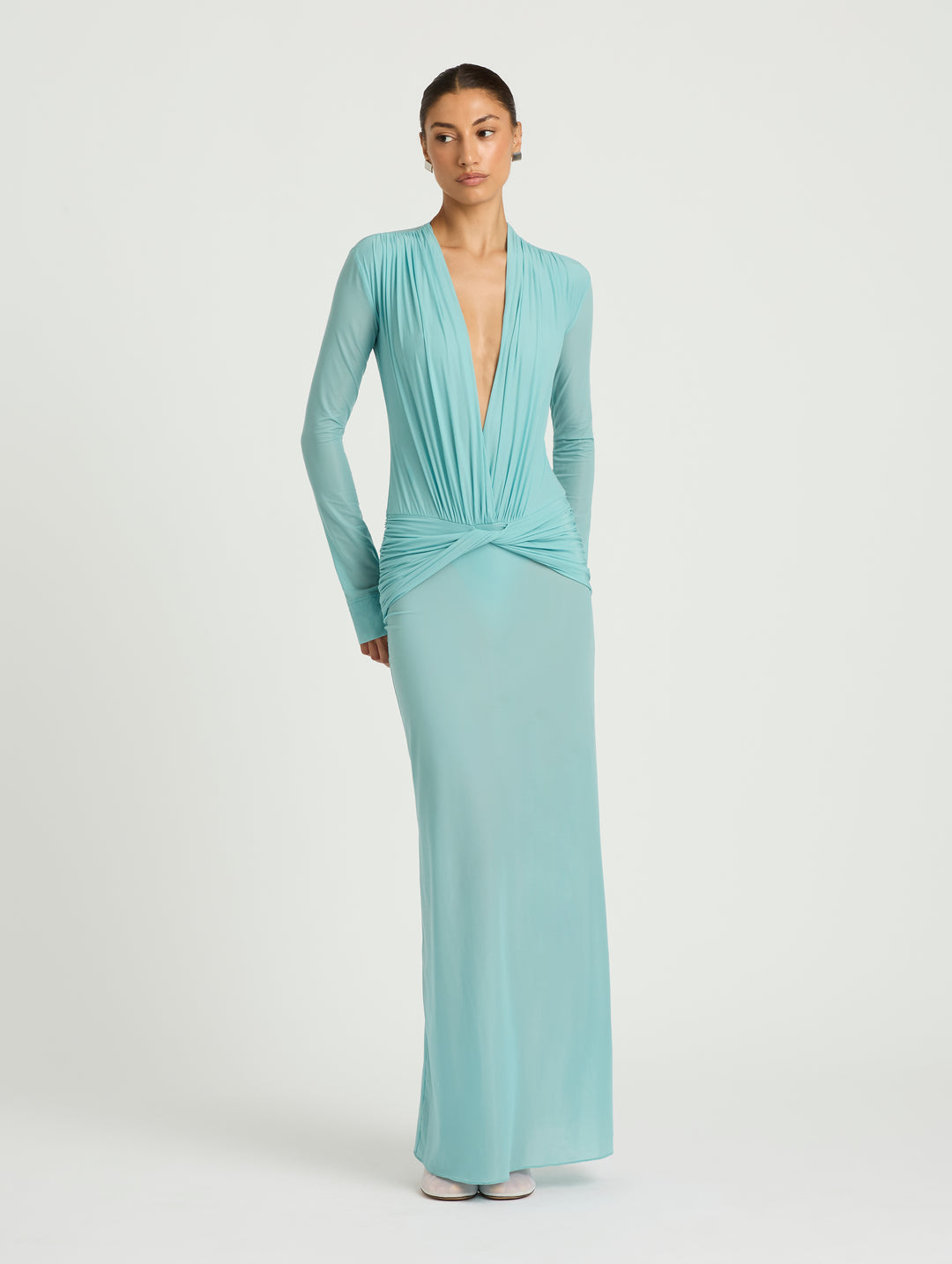 Hire BENNI Zuri Maxi Dress in Teal Blue