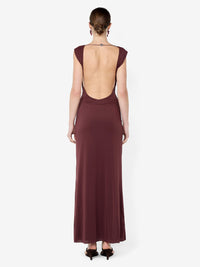 Hire BEC+BRIDGE Brigitte Cowl Neck Maxi Dress in Blackberry Brown