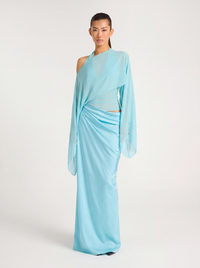 Hire BENNI Ira Maxi Dress in Turquoise Baby Blue