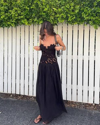 Hire HANSEN & GRETEL Stephanie Maxi Dress in Black