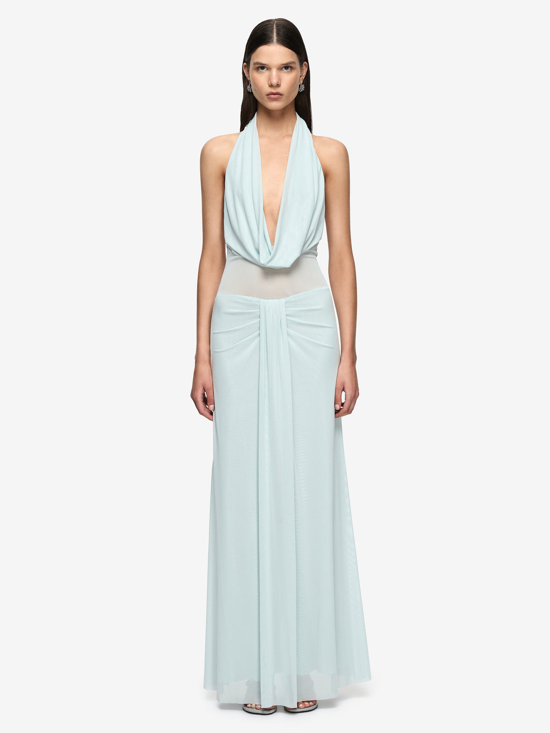 Hire BEC+BRIDGE Isora Halter Maxi Dress in Mist