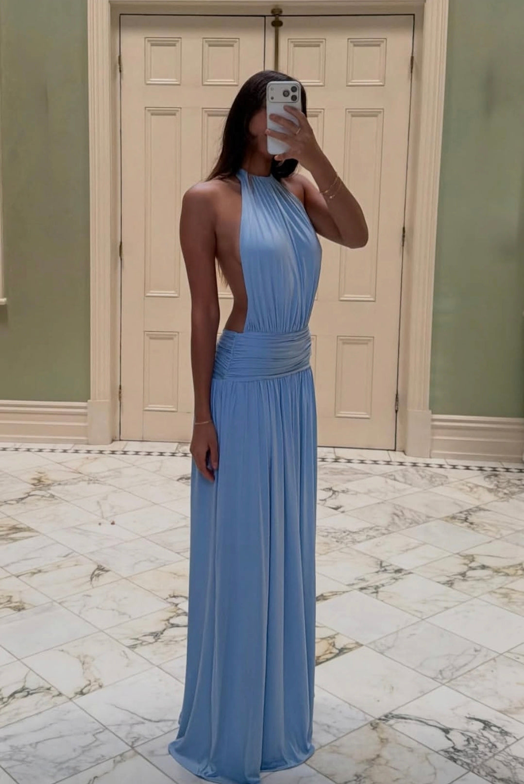 Hire ARCINA ORI Santina Dress in Sky Blue